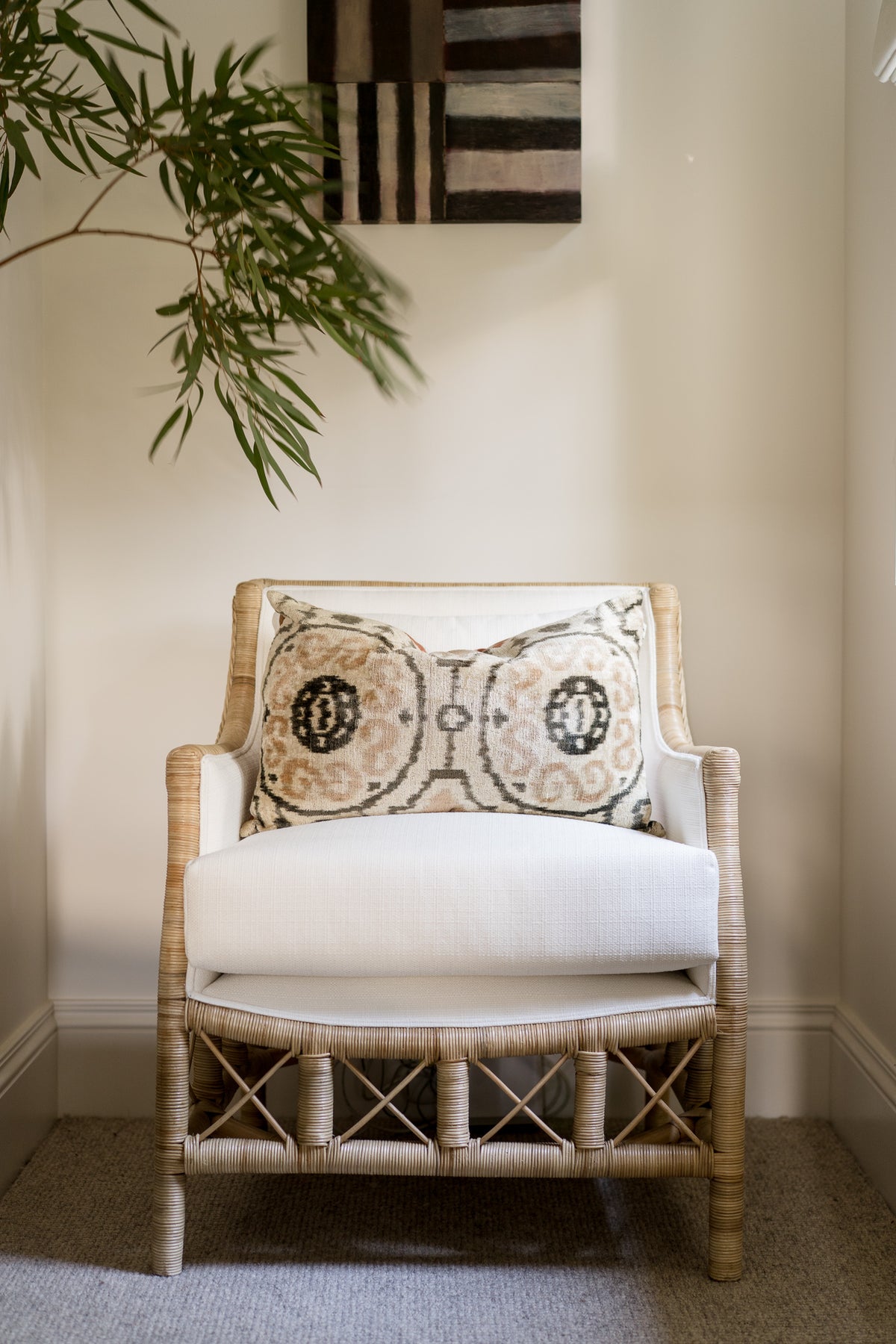 Rabana Rattan Chair - Rattan and Arctic White