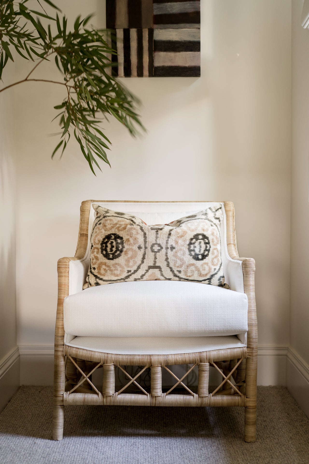 Rabana Rattan Chair - Rattan and Arctic White
