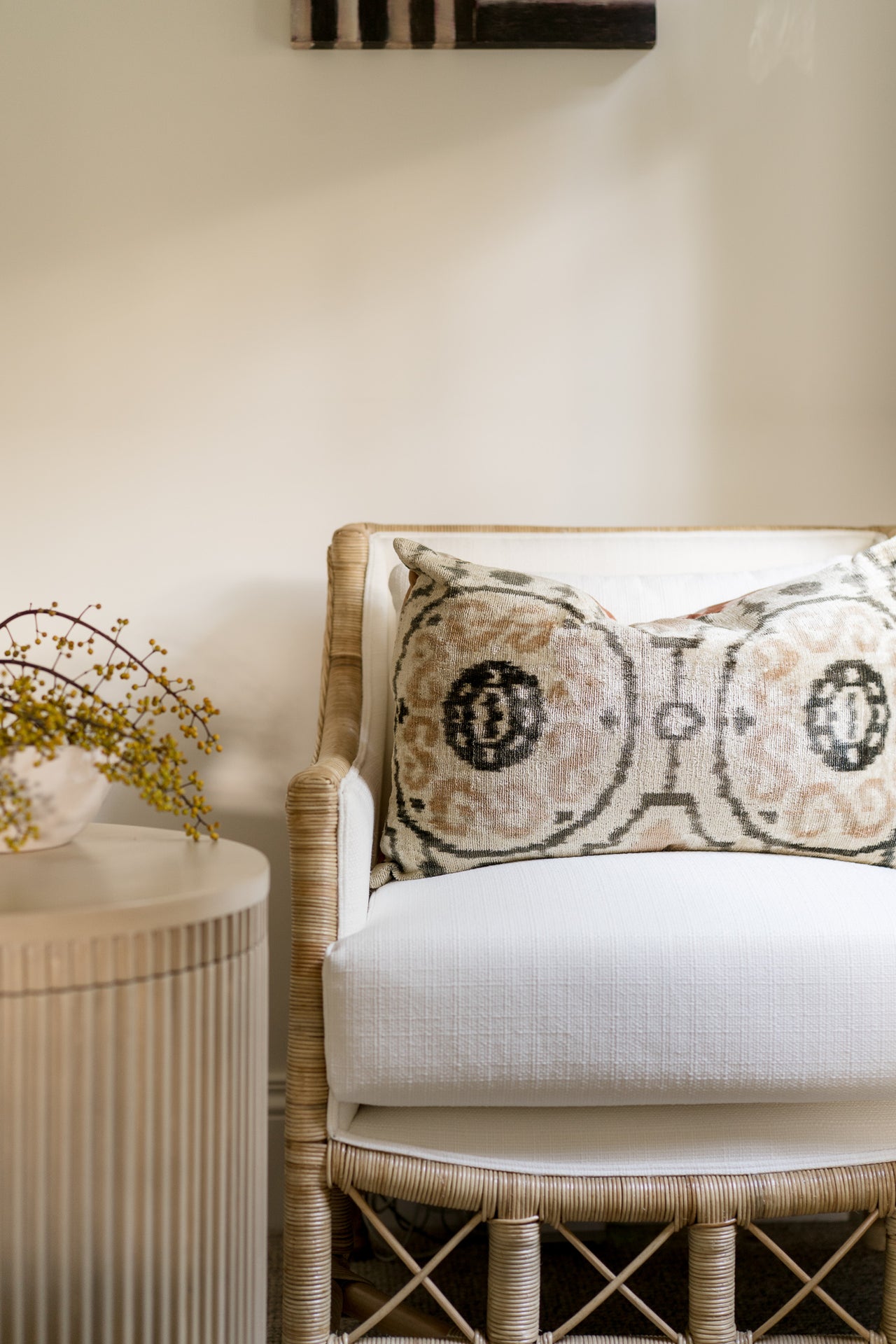 Rabana Rattan Chair - Rattan and Arctic White