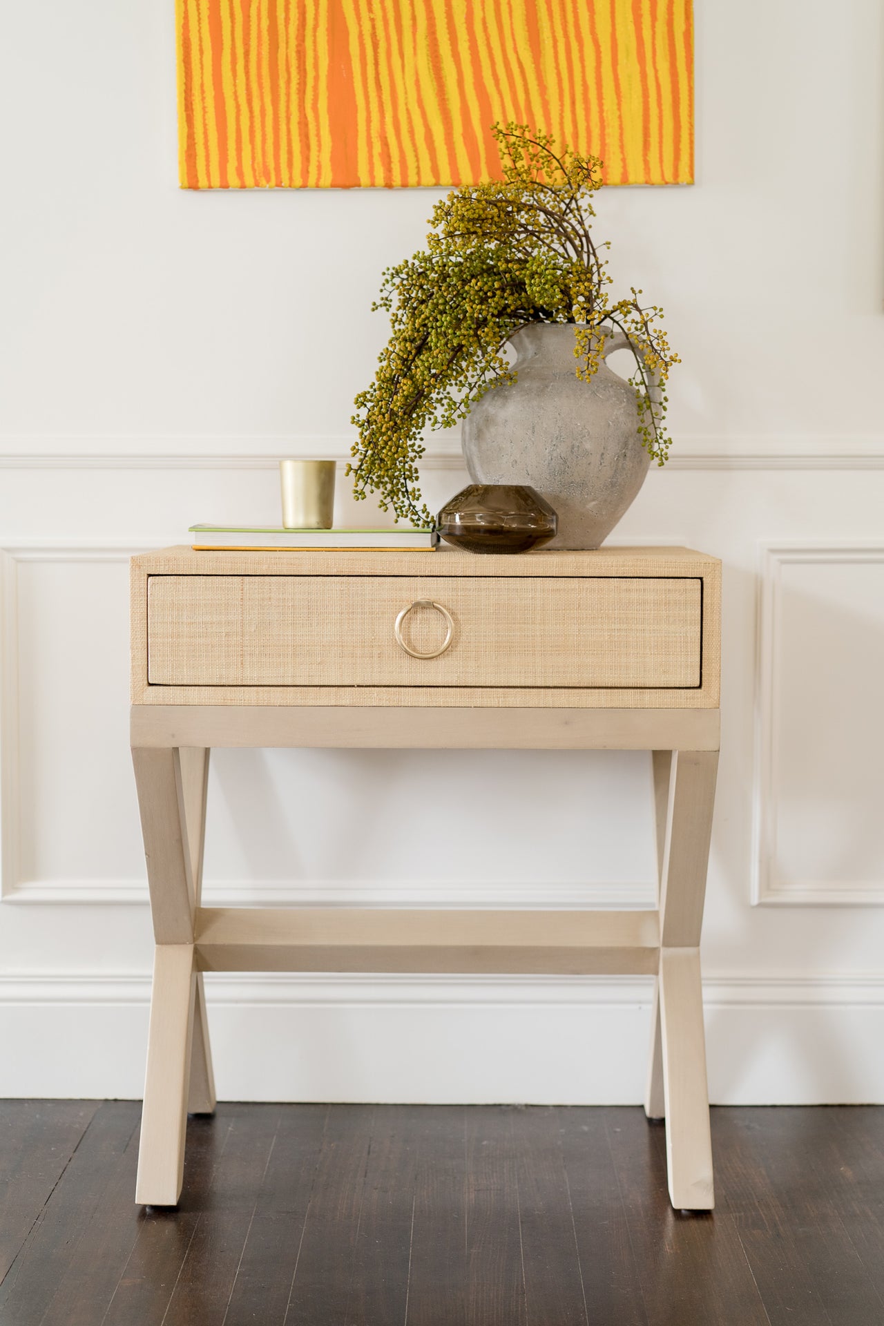 Renoir Raffia Bedside Table